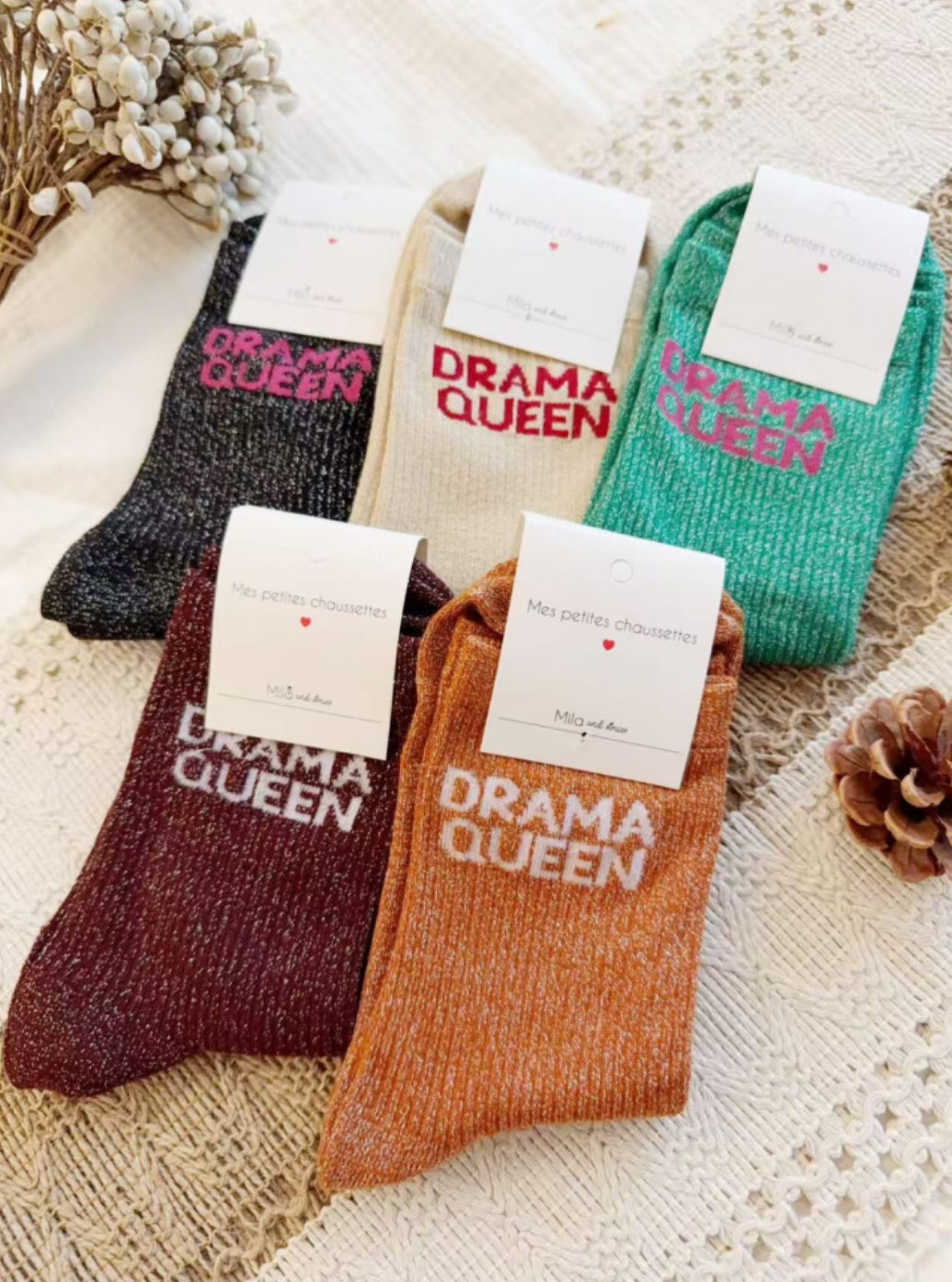 Chaussettes - Drama queen (2 coloris)