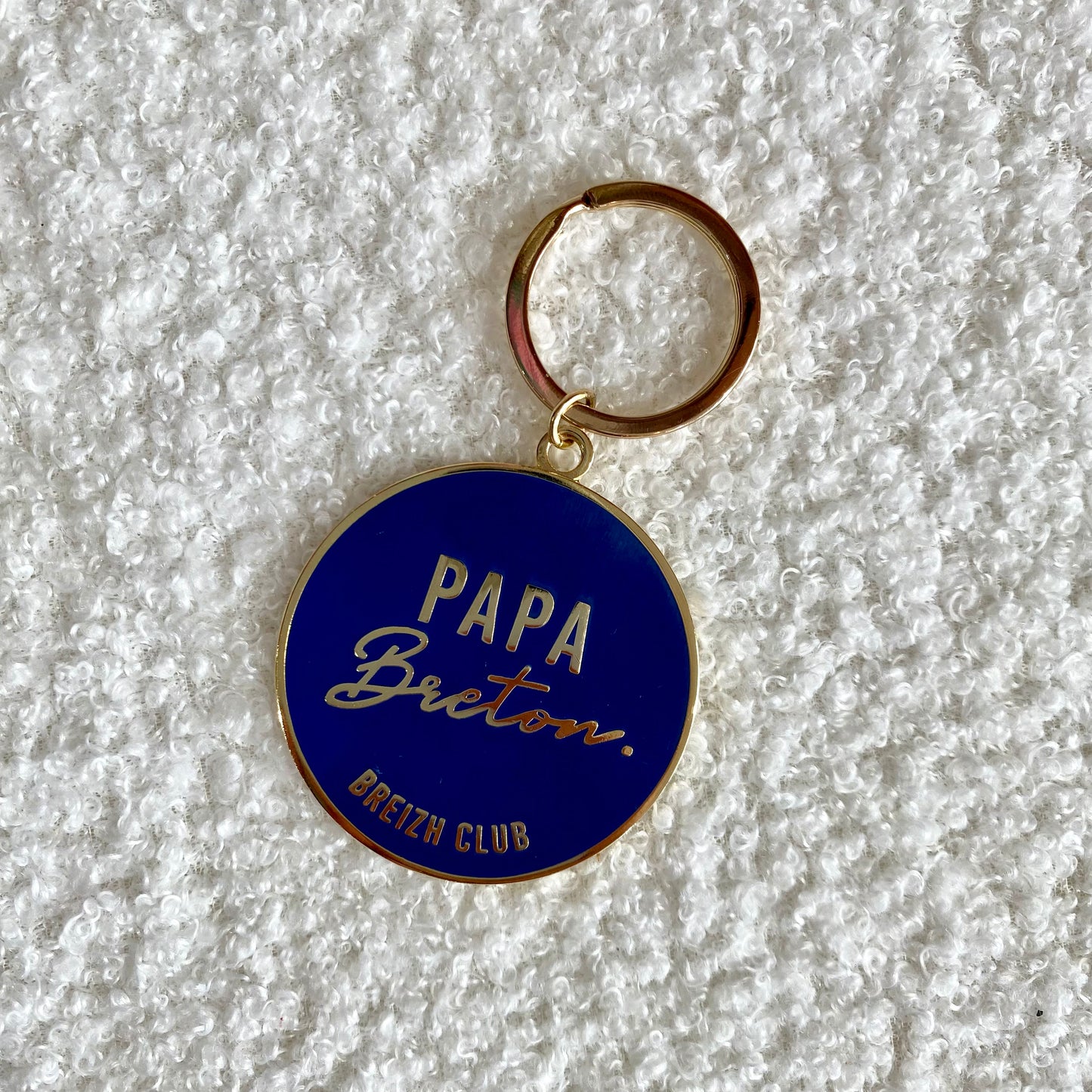 Porte-clés émaillé "Papa breton"