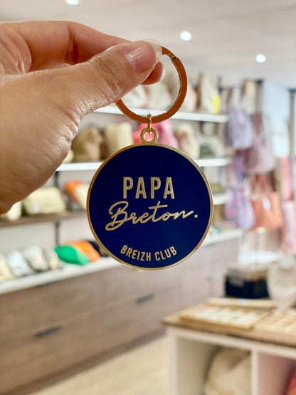 Porte-clés émaillé "Papa breton"