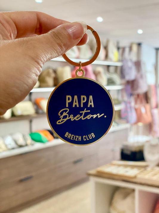 Porte-clés émaillé "Papa breton"