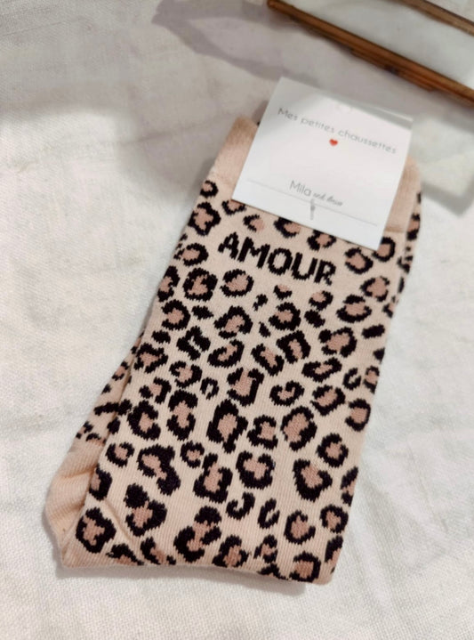 Chaussettes Amour Léopard
