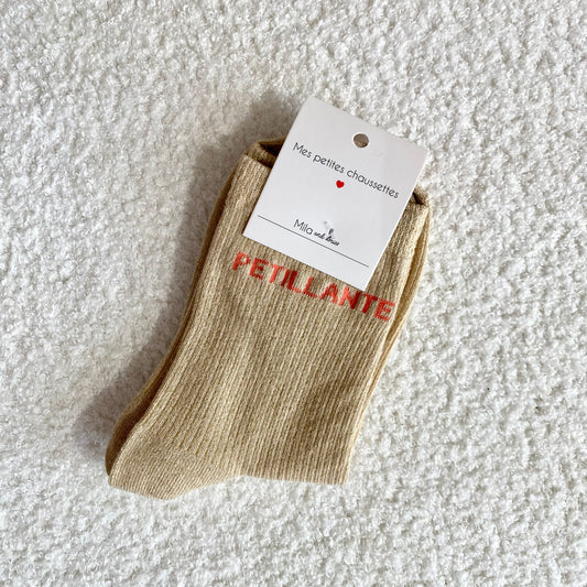 Chaussettes Pétillante - Beige