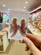 Boucles d'oreilles Elphy - Pailleté vieux rose