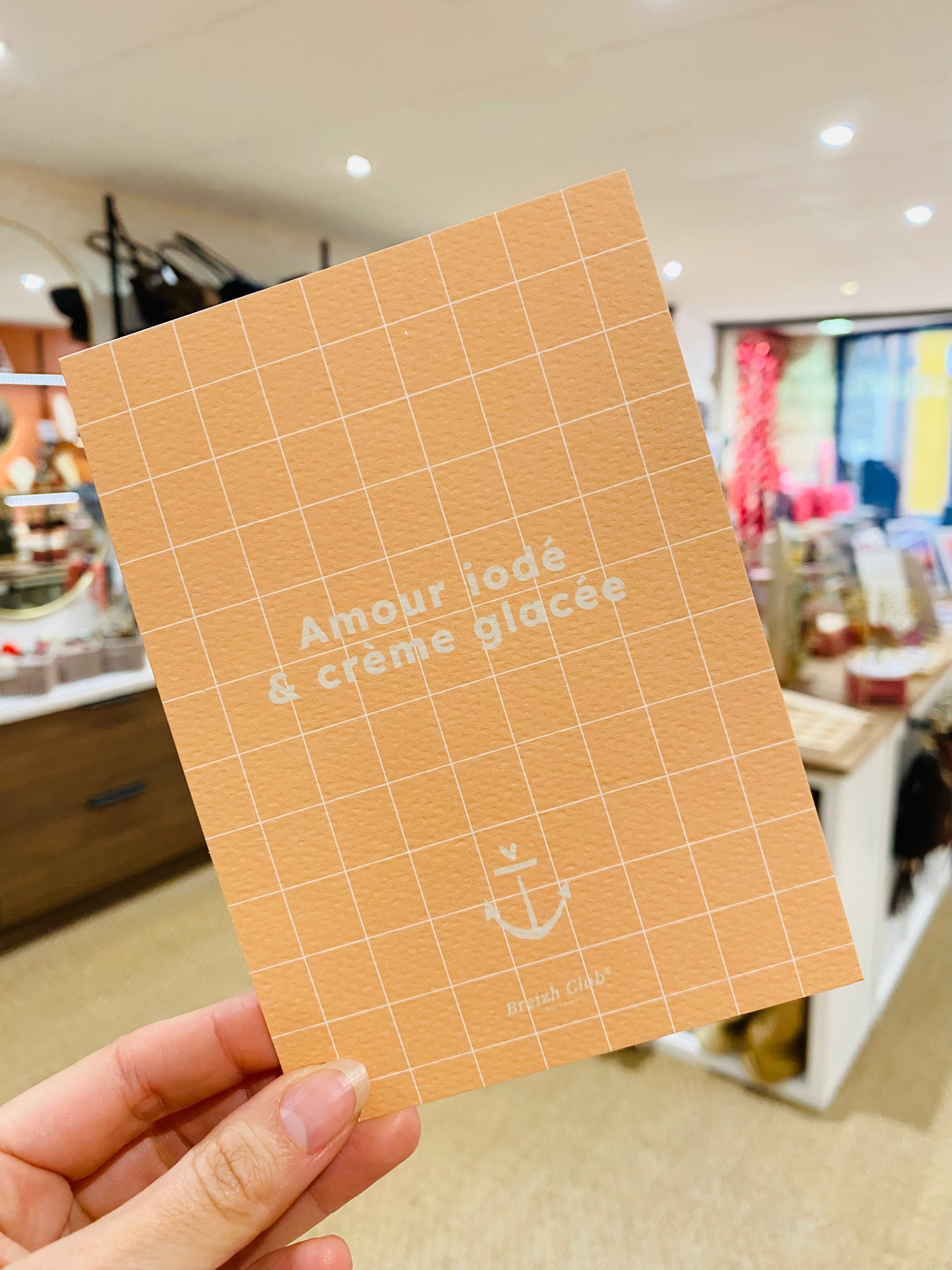 Carte postale "Amour iodé & crème glacée"