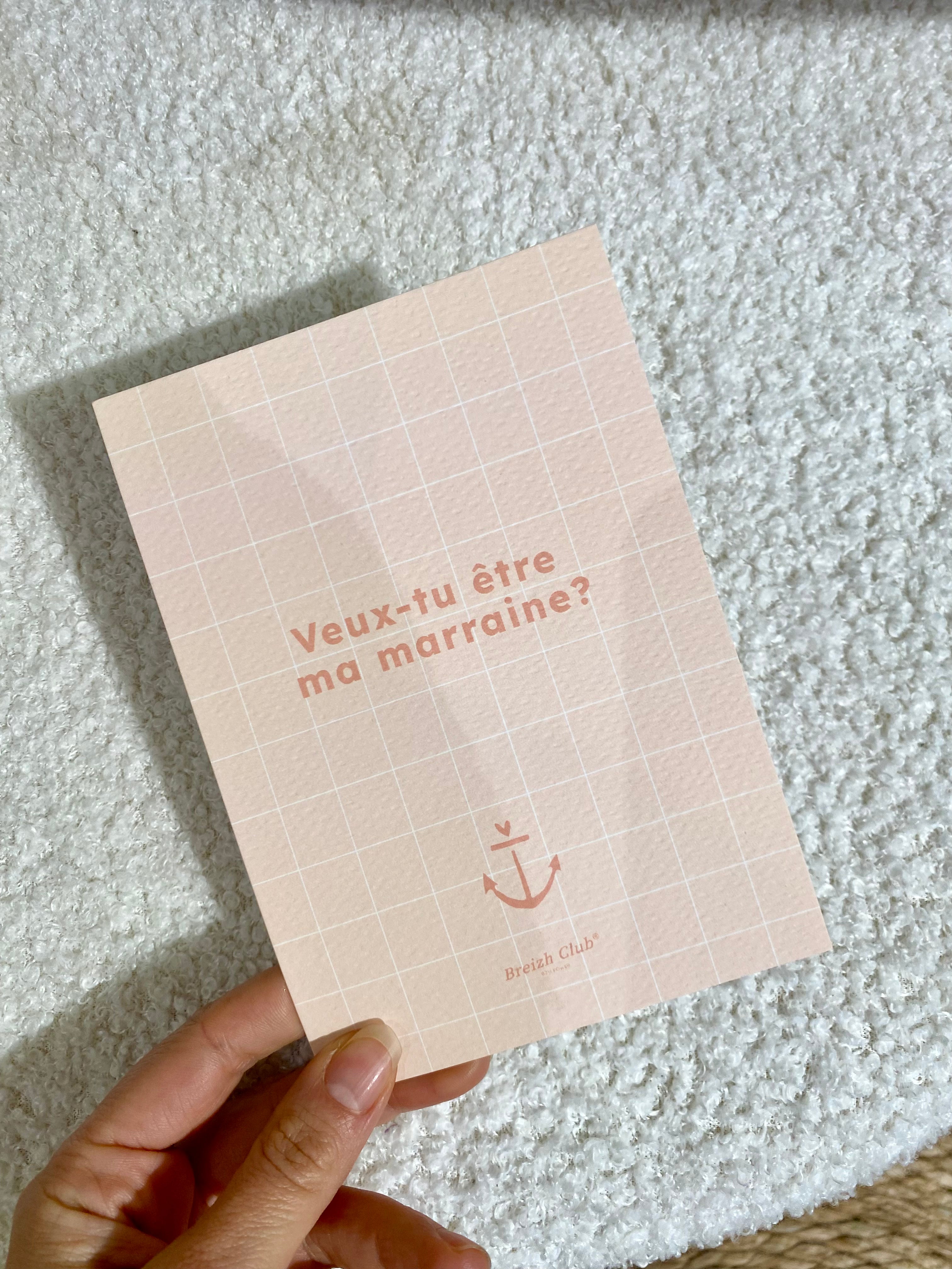 Carte postale "Veux-tu être ma marraine?"