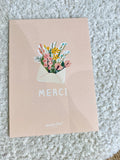 Carte postale "Merci fleurs"