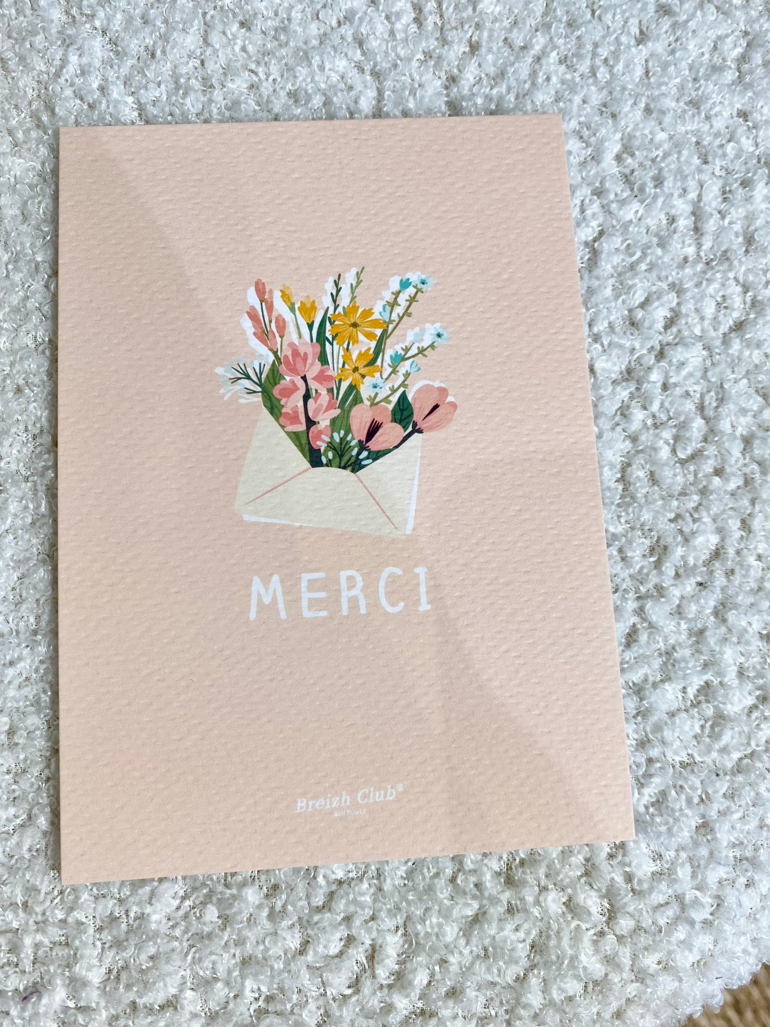 Carte postale "Merci fleurs"