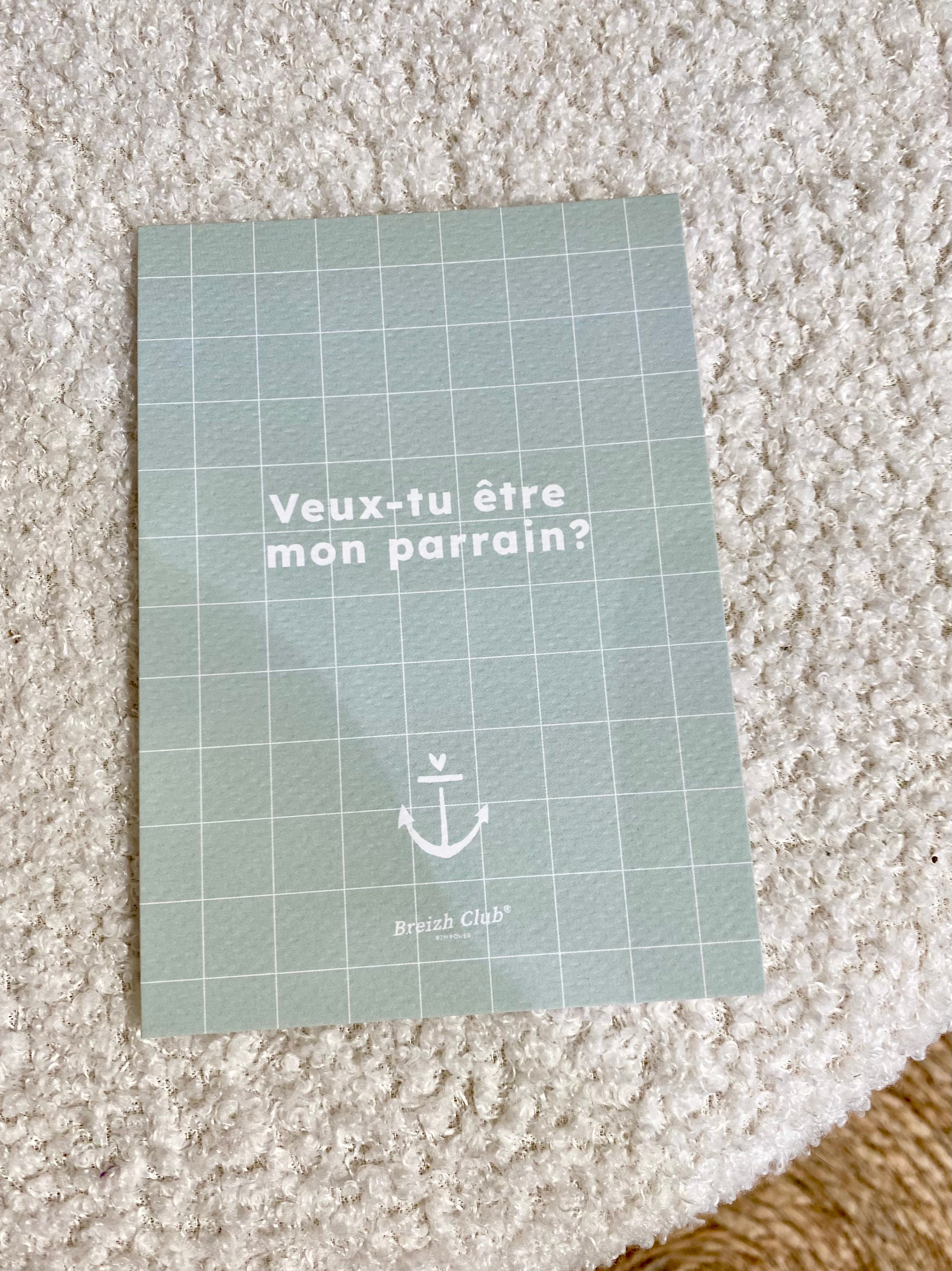 Carte postale "Veux-tu être mon parrain?"