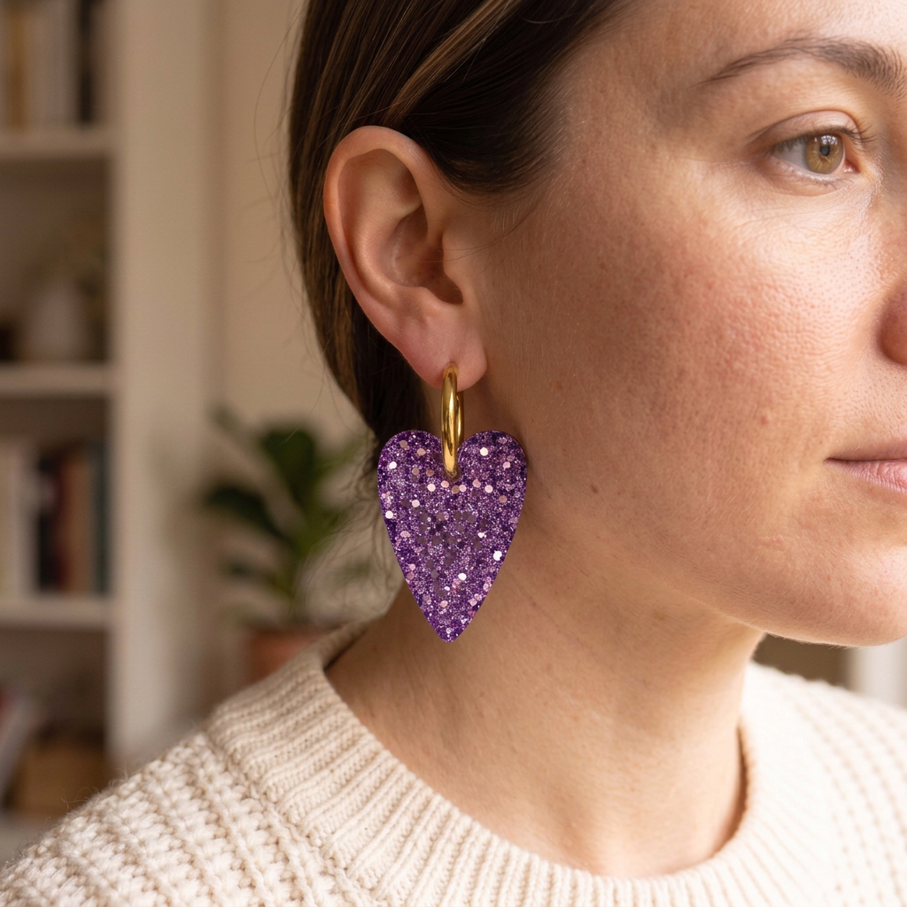 Boucles d'oreilles Cœurs "Les Nicolettes"