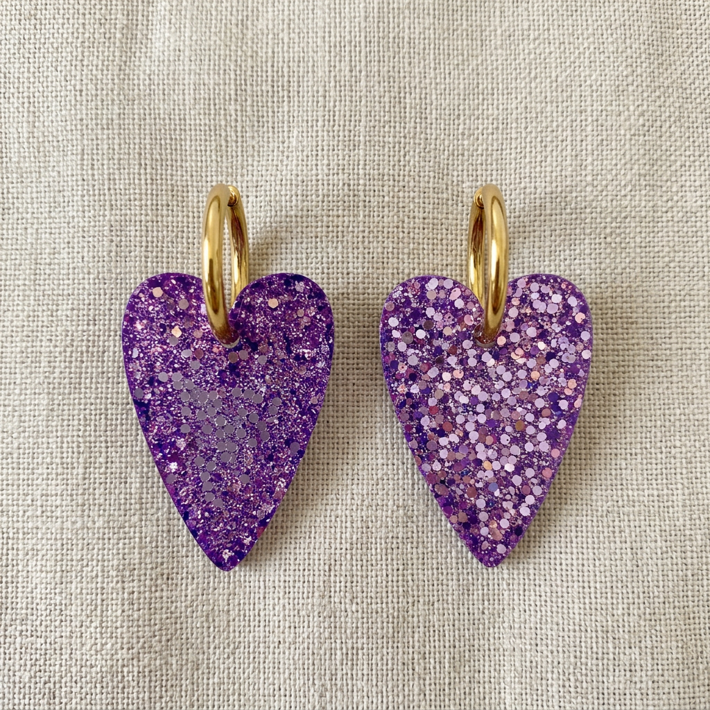 Boucles d'oreilles Cœurs "Les Nicolettes"