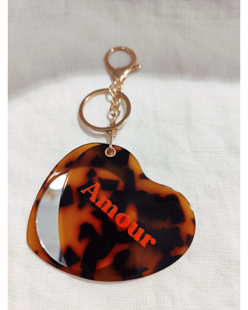 Miroir de poche coeur