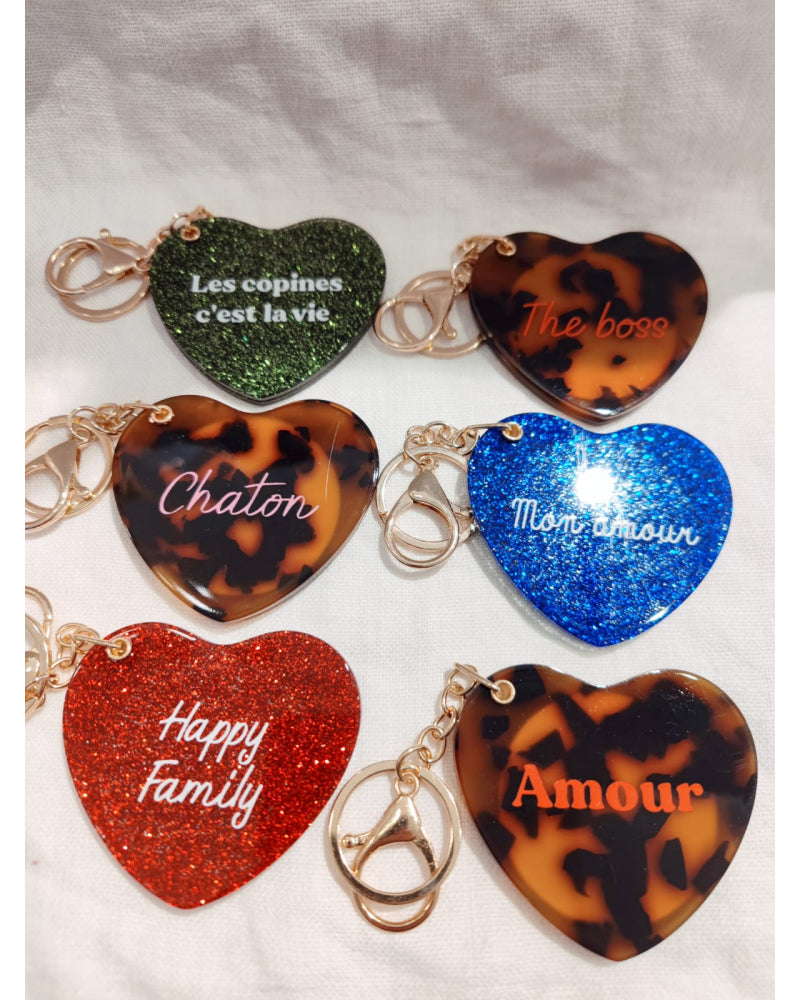 Miroir de poche coeur