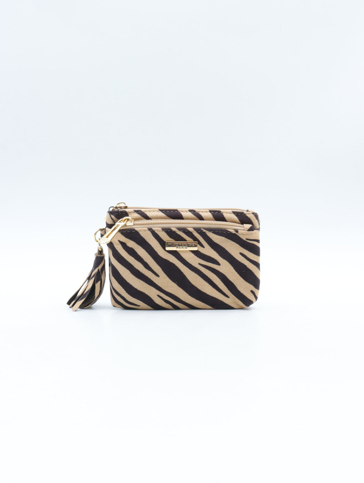 Porte monnaie ZÉBRÉ beige